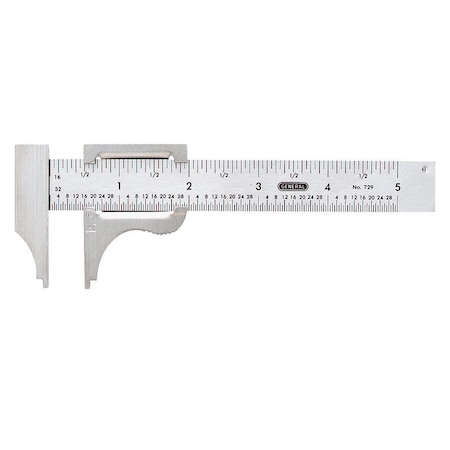 General Tools General 4 in. L X 2-3/4 in. W Slide Caliper 1 pc 729